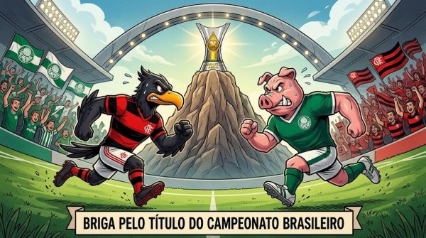 Palmeiras e Flamengo travam disputa acirrada pelo título do Brasileirão