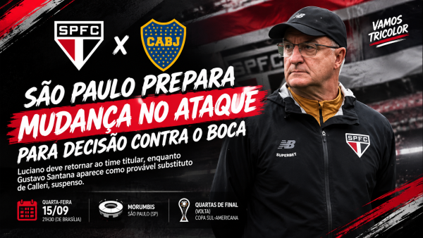 São Paulo prepara mudança no ataque para decisão contra o Boca