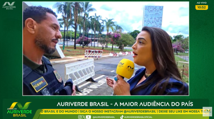 Entidades repudiam abordagem a jornalista da Auri Verde Brasil durante transmissão ao vivo na Câmara