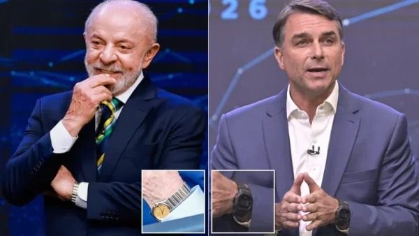 Em debate da Band, Lula usa relógio avaliado em R$ 42.000; Flávio de R$ 449