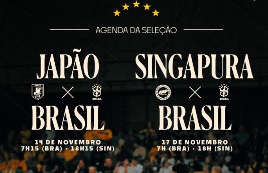 Seleção Brasileira terá dois amistosos internacionais em novembro