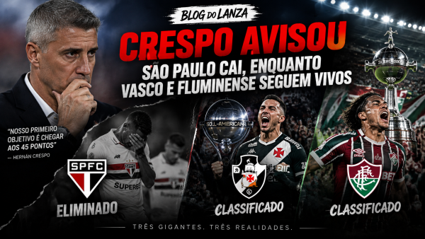 Blog do Lanza: Crespo avisou - São Paulo cai, enquanto Vasco e Fluminense seguem vivos