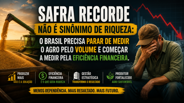 SAFRA RECORDE NÃO É SINÔNIMO DE RIQUEZA: O BRASIL PRECISA PARAR DE MEDIR O AGRO PELO VOLUME E COMEÇAR A MEDIR PELA EFICIÊNCIA FINANCEIRA