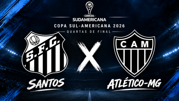 Santos x Atlético-MG: Peixe busca vantagem nas quartas da Sul-Americana nesta quarta-feira