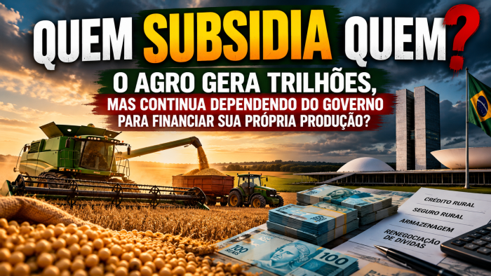 QUEM SUBSIDIA QUEM? O AGRO GERA TRILHÕES, MAS CONTINUA DEPENDENDO DO GOVERNO PARA FINANCIAR SUA PRÓPRIA PRODUÇÃO