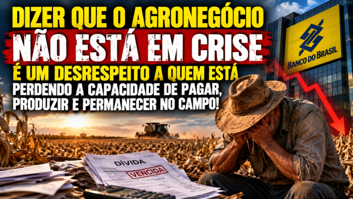 DIZER QUE O AGRONEGÓCIO NÃO ESTÁ EM CRISE É UM DESRESPEITO A QUEM ESTÁ PERDENDO A CAPACIDADE DE PAGAR, PRODUZIR E PERMANECER NO CAMPO!