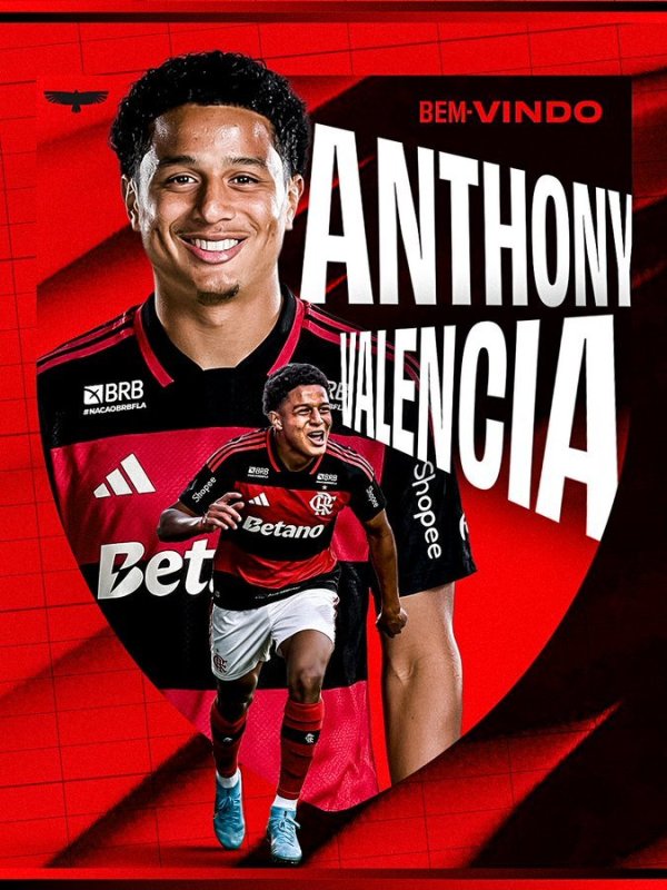 Flamengo anuncia Anthony Valencia como primeiro reforço da janela