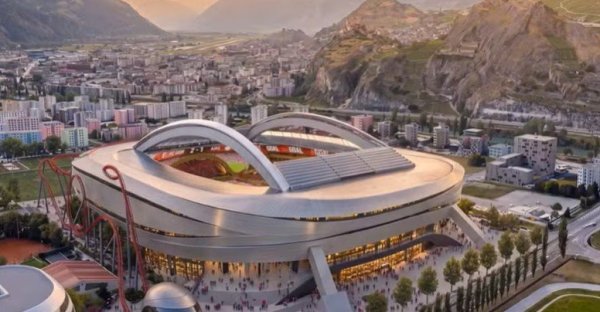 Clube suíço projeta estádio com montanha-russa e investimento de R$ 3 bilhões