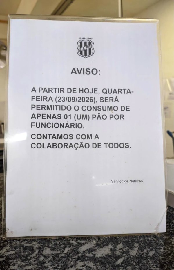 Crise financeira faz Ponte Preta limitar até consumo de pão por funcionários