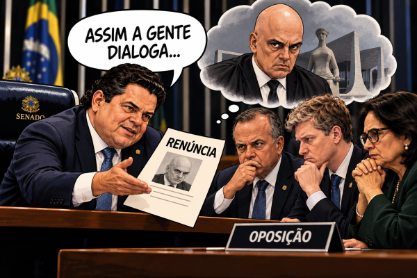 Alcolumbre articula saída de Moraes do STF para reabrir diálogo com a oposição