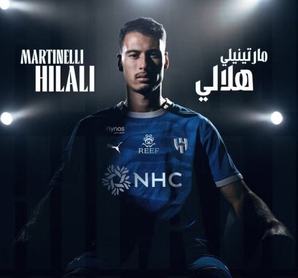 Al-Hilal anuncia contratação de Martinelli, ex-Arsenal